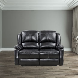 Lorraine Bel-Aire Deluxe Ebony Reclining Loveseat